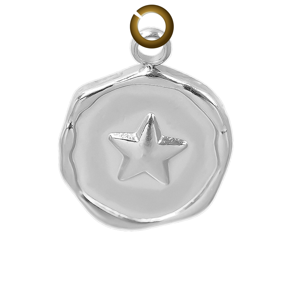 Star Coin Charm charm with jump ring