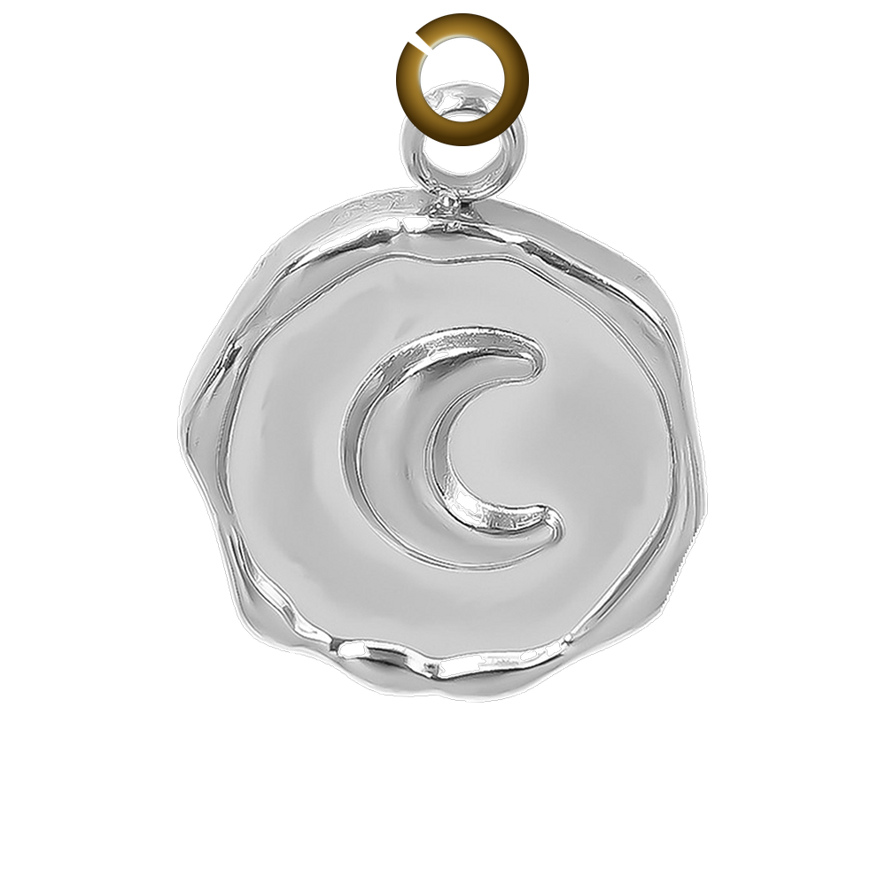 Moon Coin Charm charm with jump ring