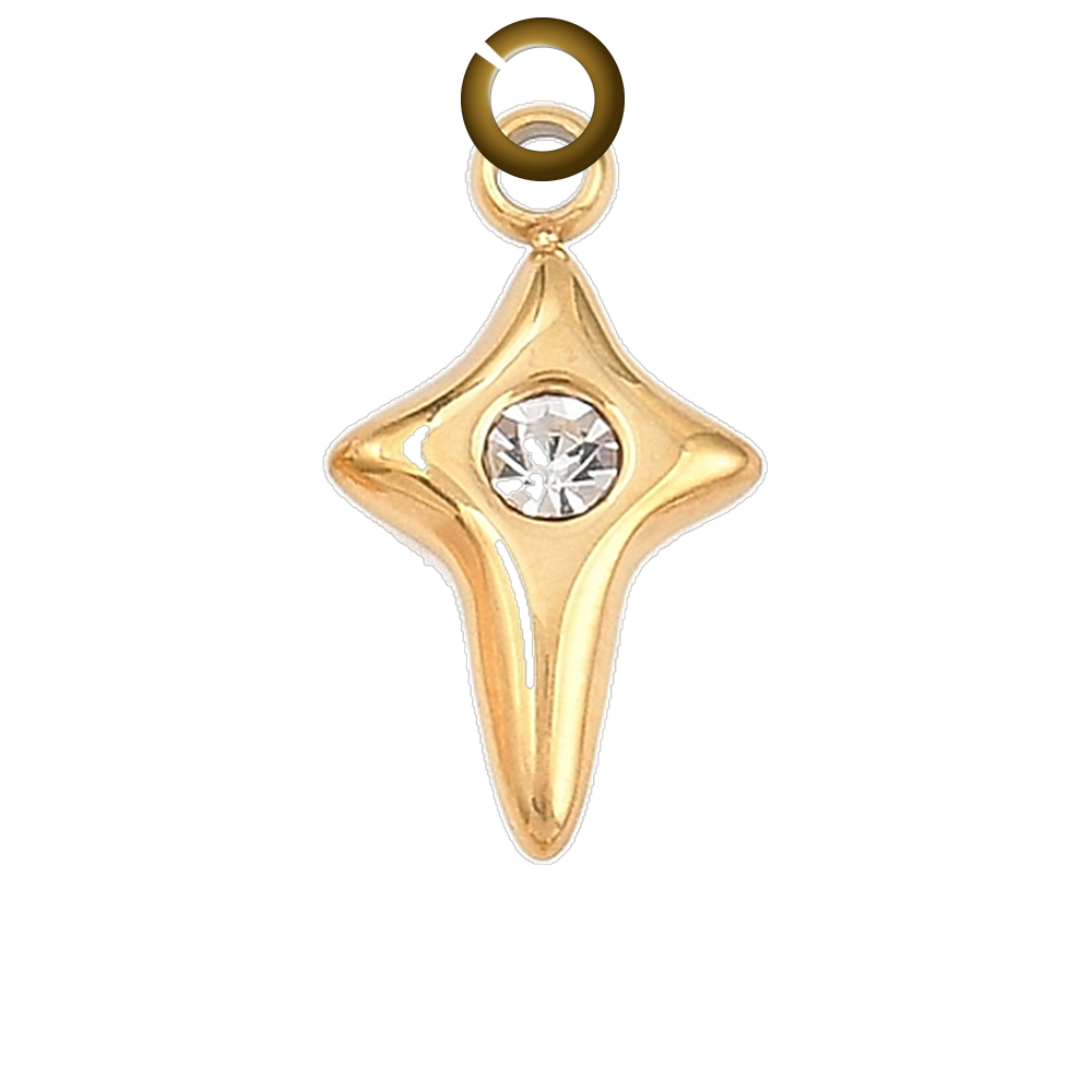 Sparkle Star Charm - Clear charm with jump ring