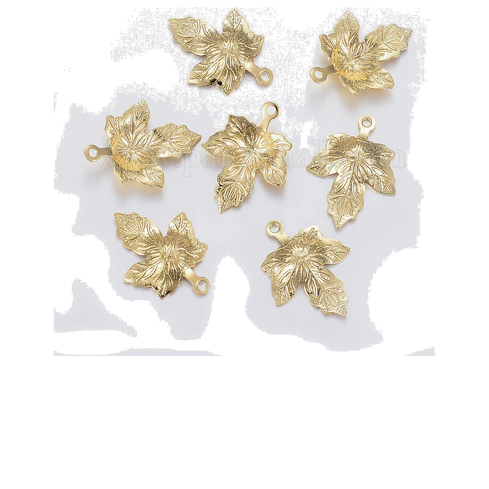 Charm - Maple Leaf Charm - Golden