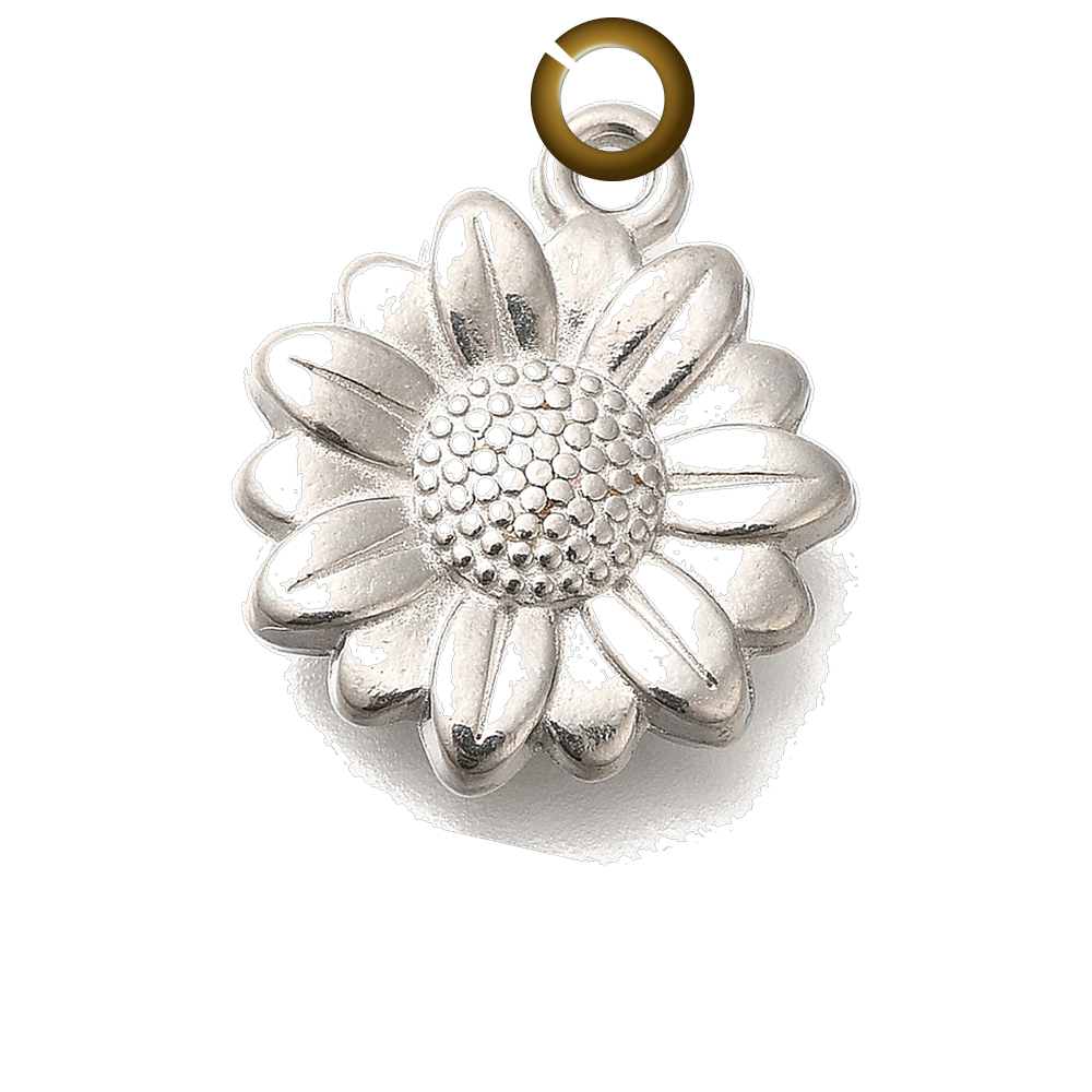 Sunflower Charm charm with jump ring