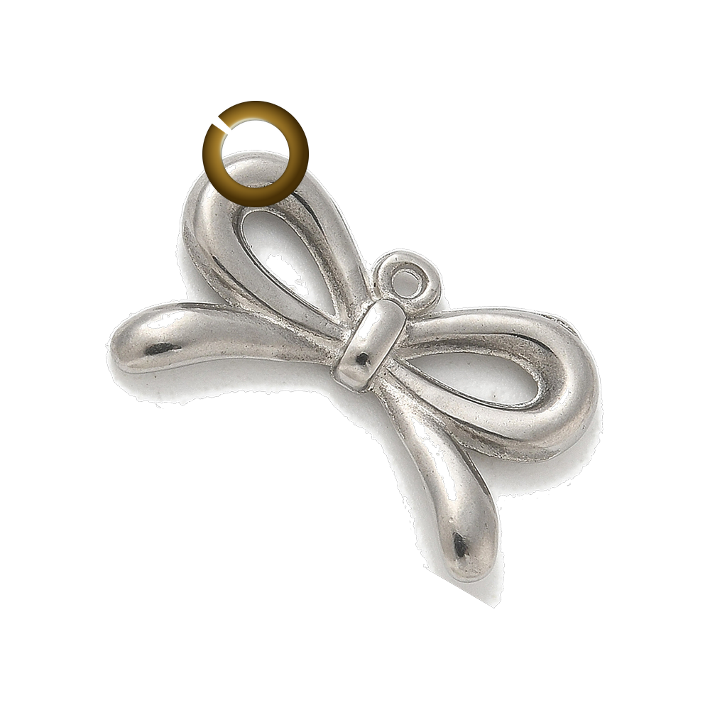 Bow Charm charm with jump ring