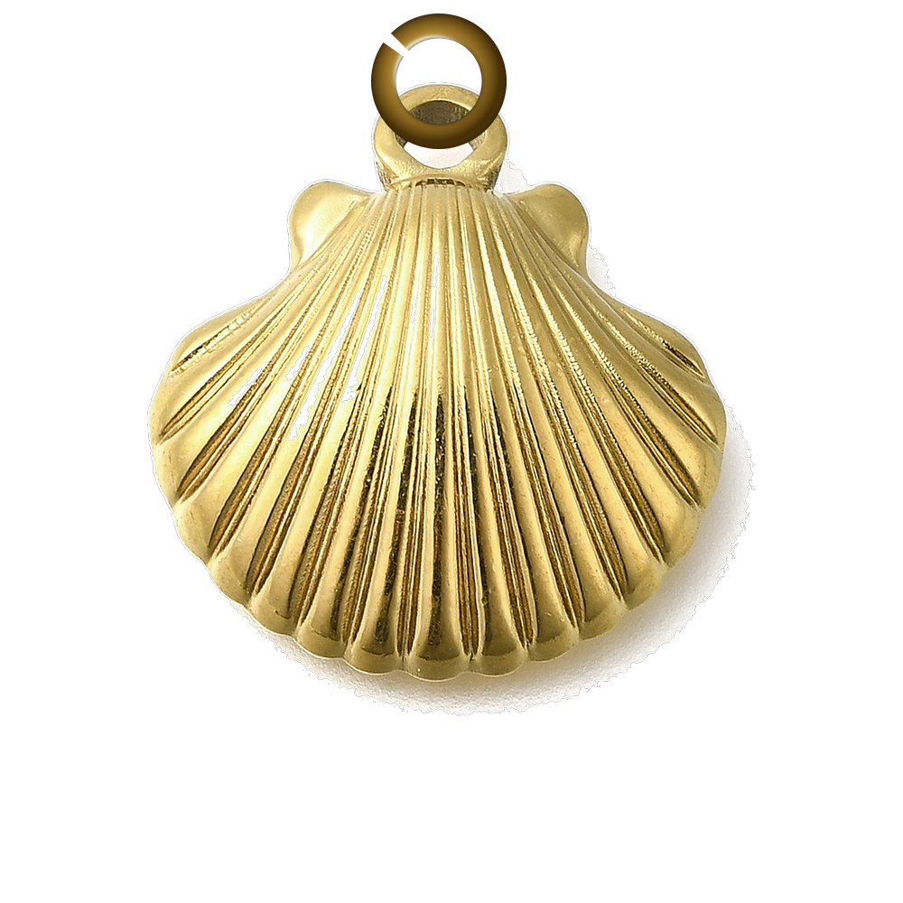 Scallop Shell Charm charm with jump ring