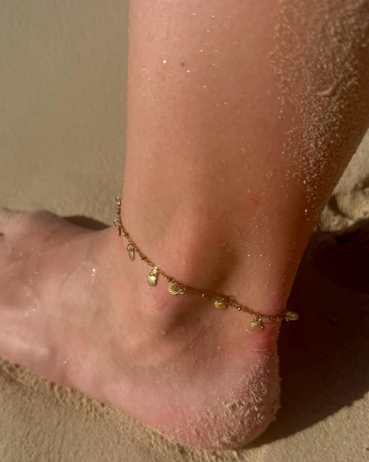 Seashell Drift Anklet | Stainless Steel Water Resistant | Summer Beach Ocean Jewelry |