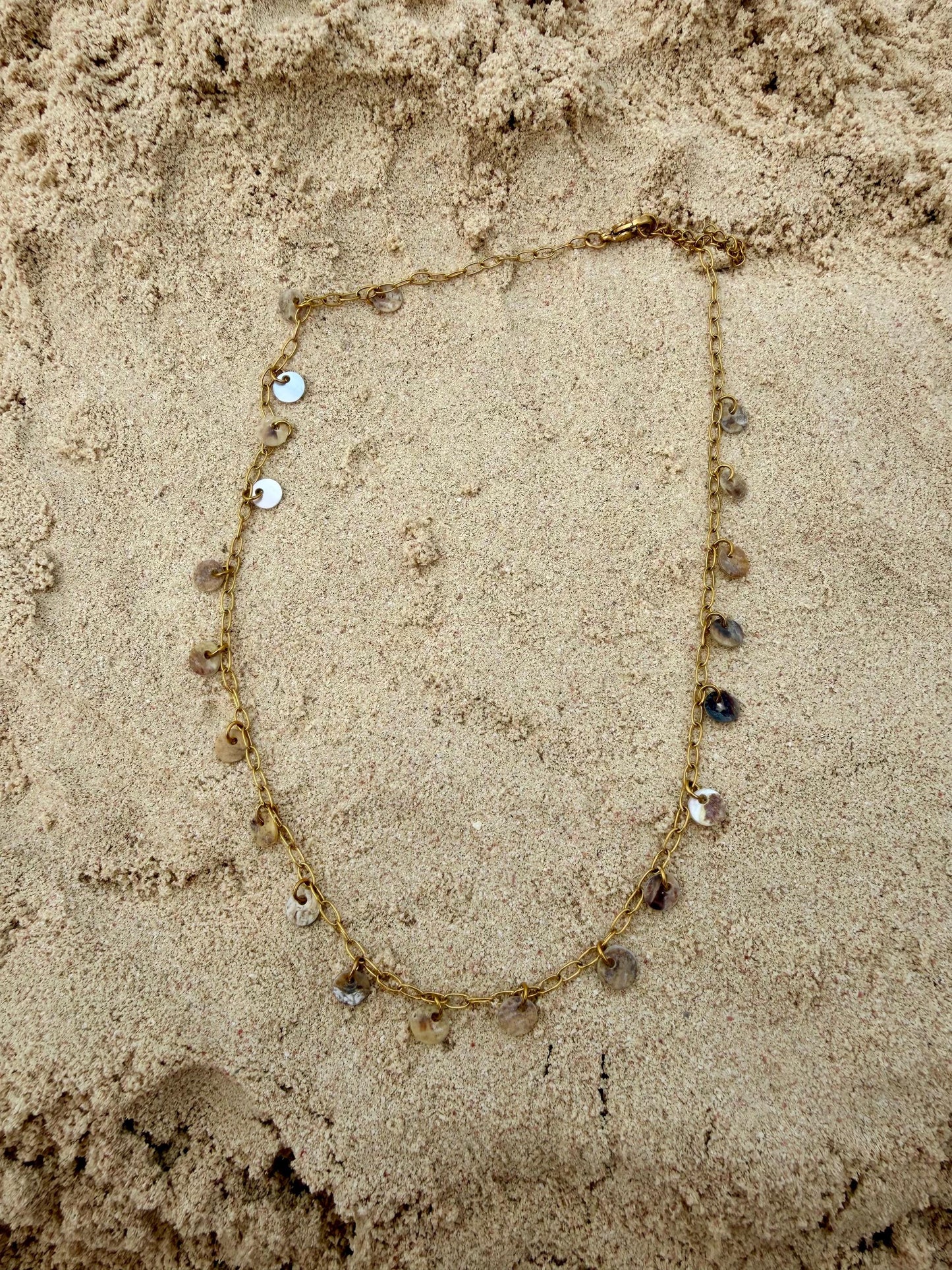 Soleil Shimmer Necklace | Stainless Steel Water Resistant | Ocean Summer Beach Necklace |