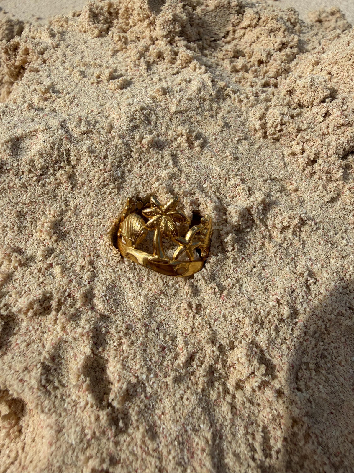Paradise Ring | Adjustable | Stainless Steel Water Resistant Ring | Summer Ocean Beach Jewelry |