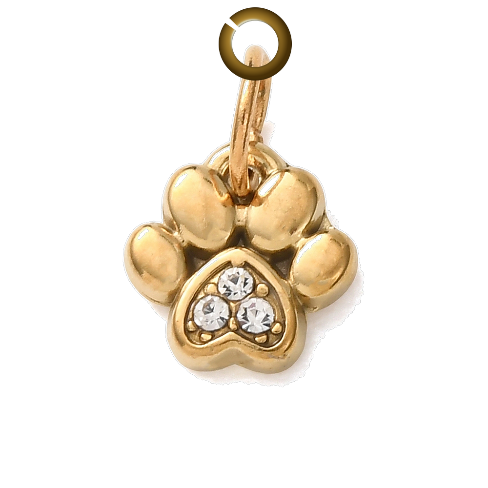 Paw Print Charm charm with jump ring