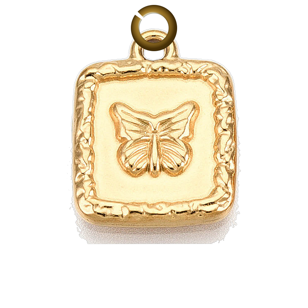 Butterfly Tag Charm charm with jump ring