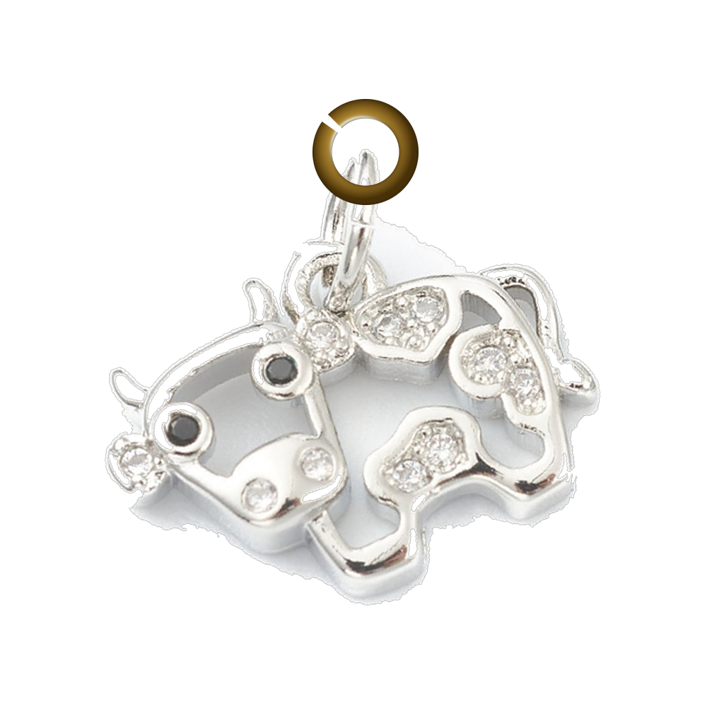 Cow Charm charm with jump ring