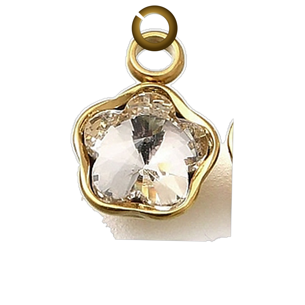 Crystal Star Charm - Clear charm with jump ring
