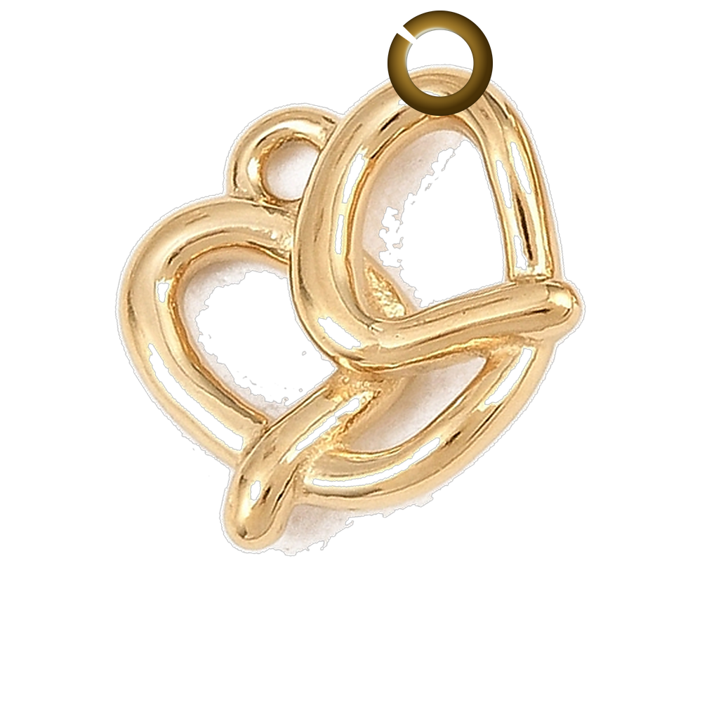 Pretzel Charm charm with jump ring