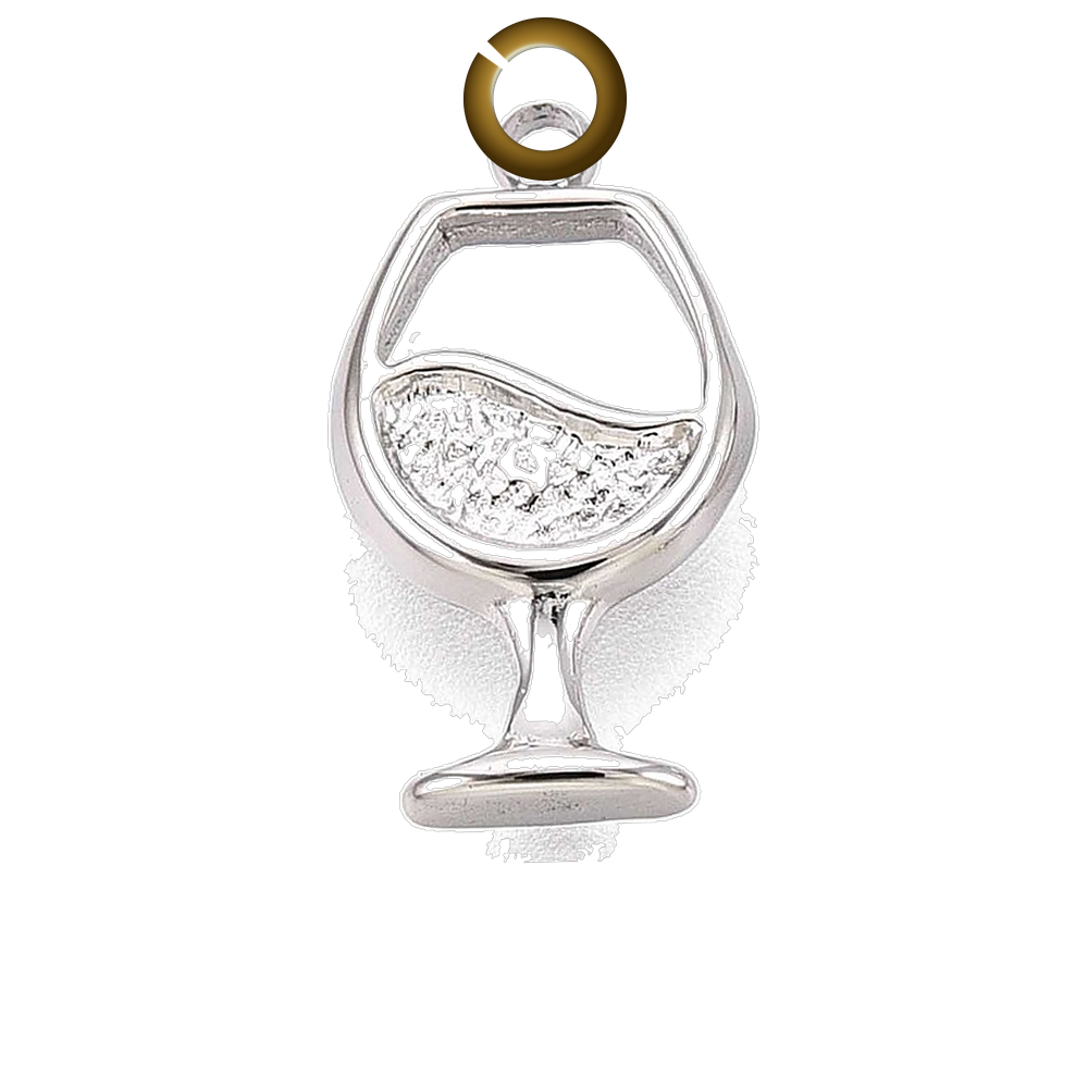 Wine Glass Charm charm with jump ring