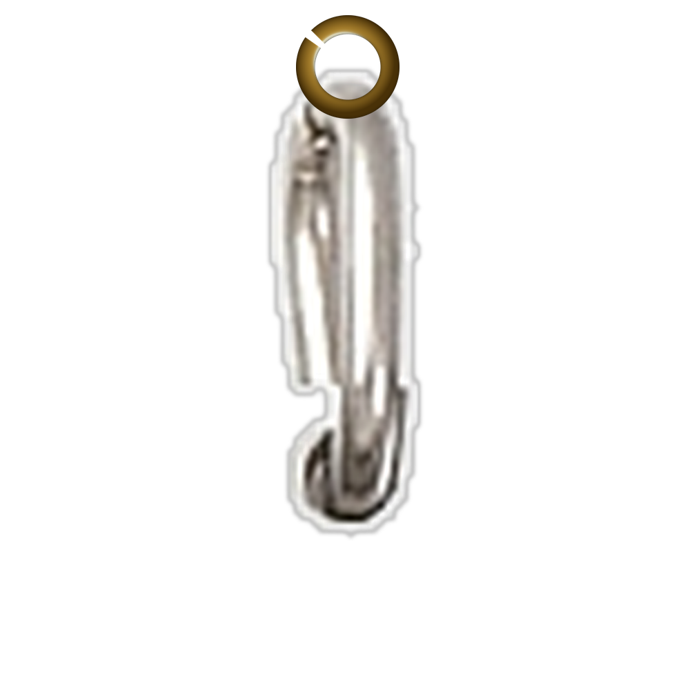 Rectangle Letter Charm - F charm with jump ring