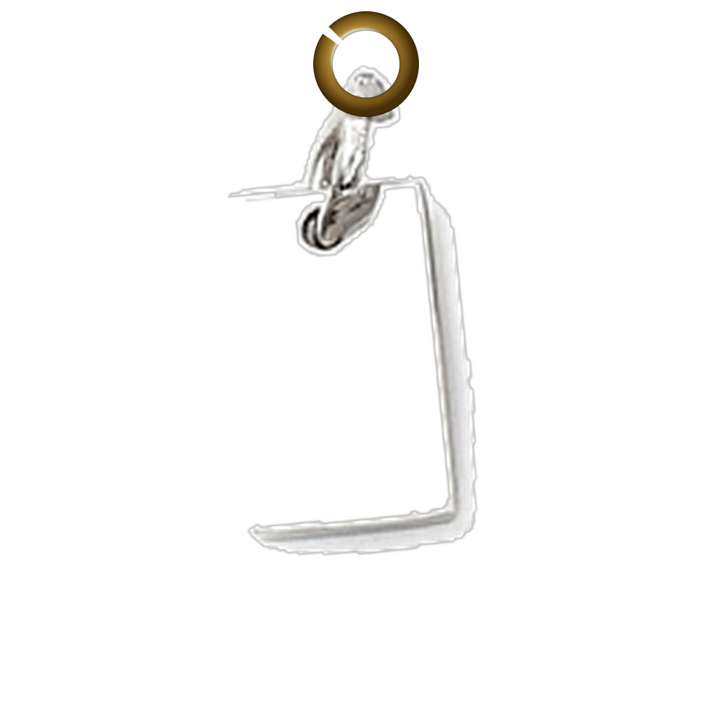 Rectangle Letter Charm - K charm with jump ring