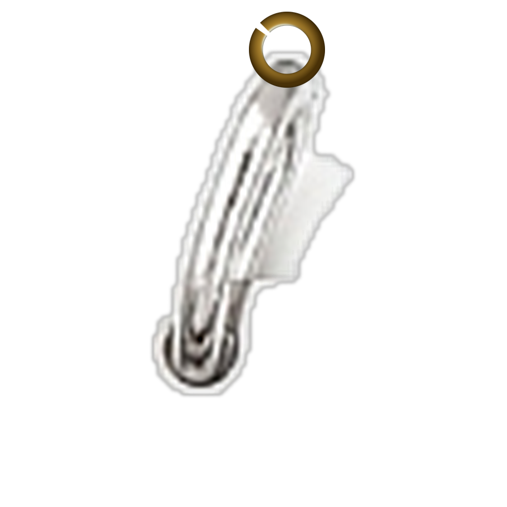 Rectangle Letter Charm - Q charm with jump ring