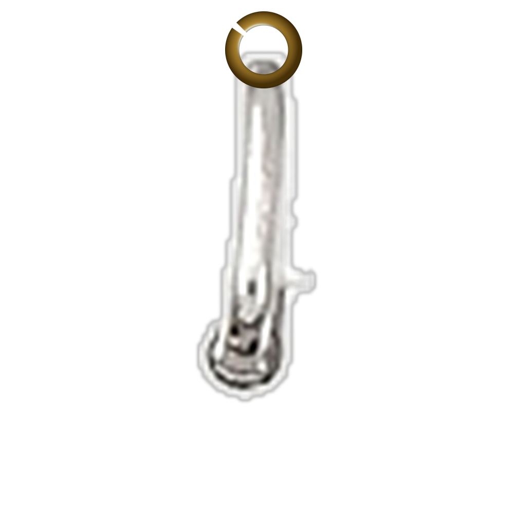 Rectangle Letter Charm - R charm with jump ring