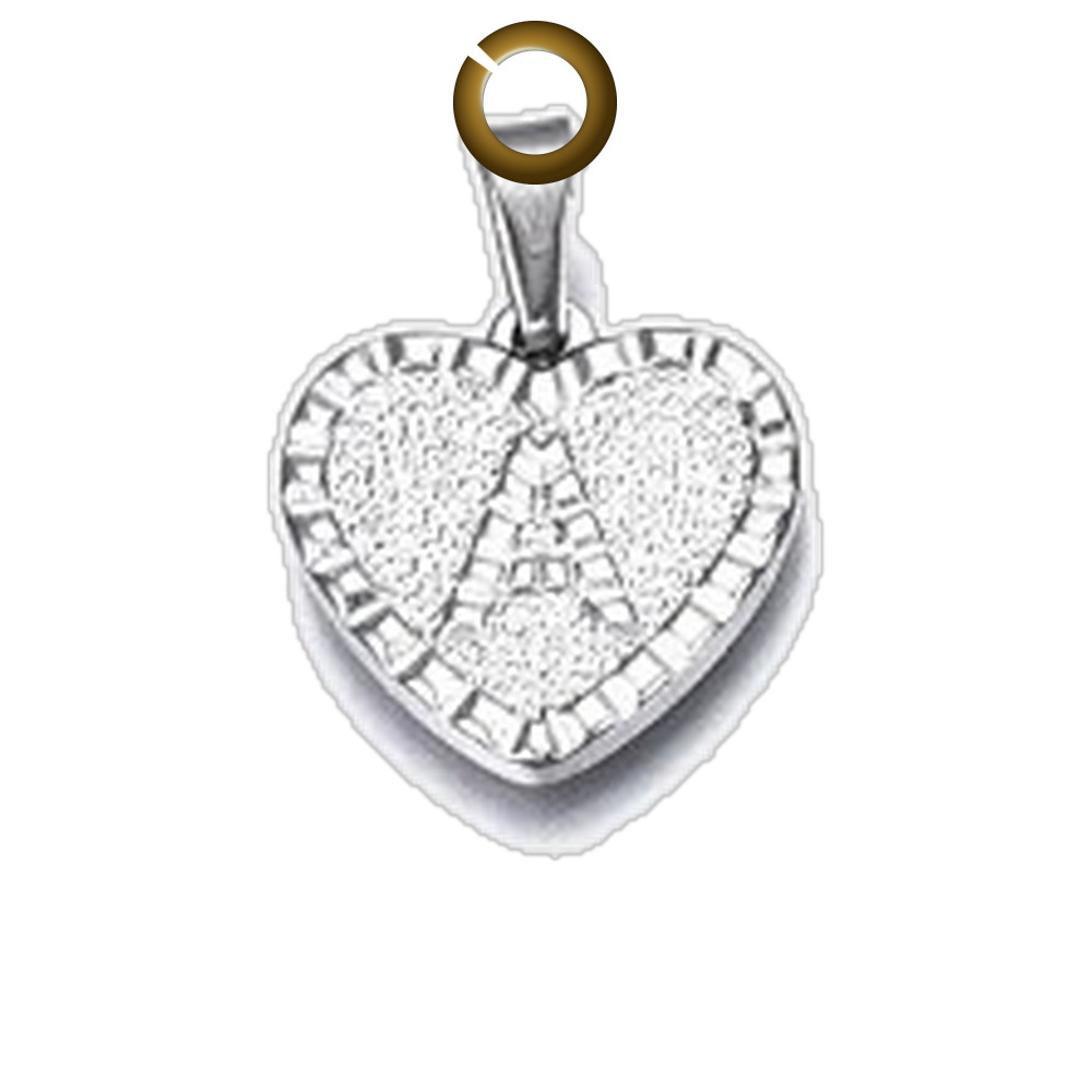 Heart Letter Charm - A charm with jump ring