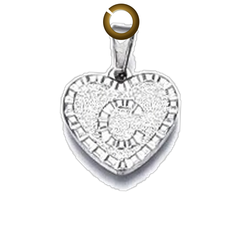 Heart Letter Charm - C charm with jump ring