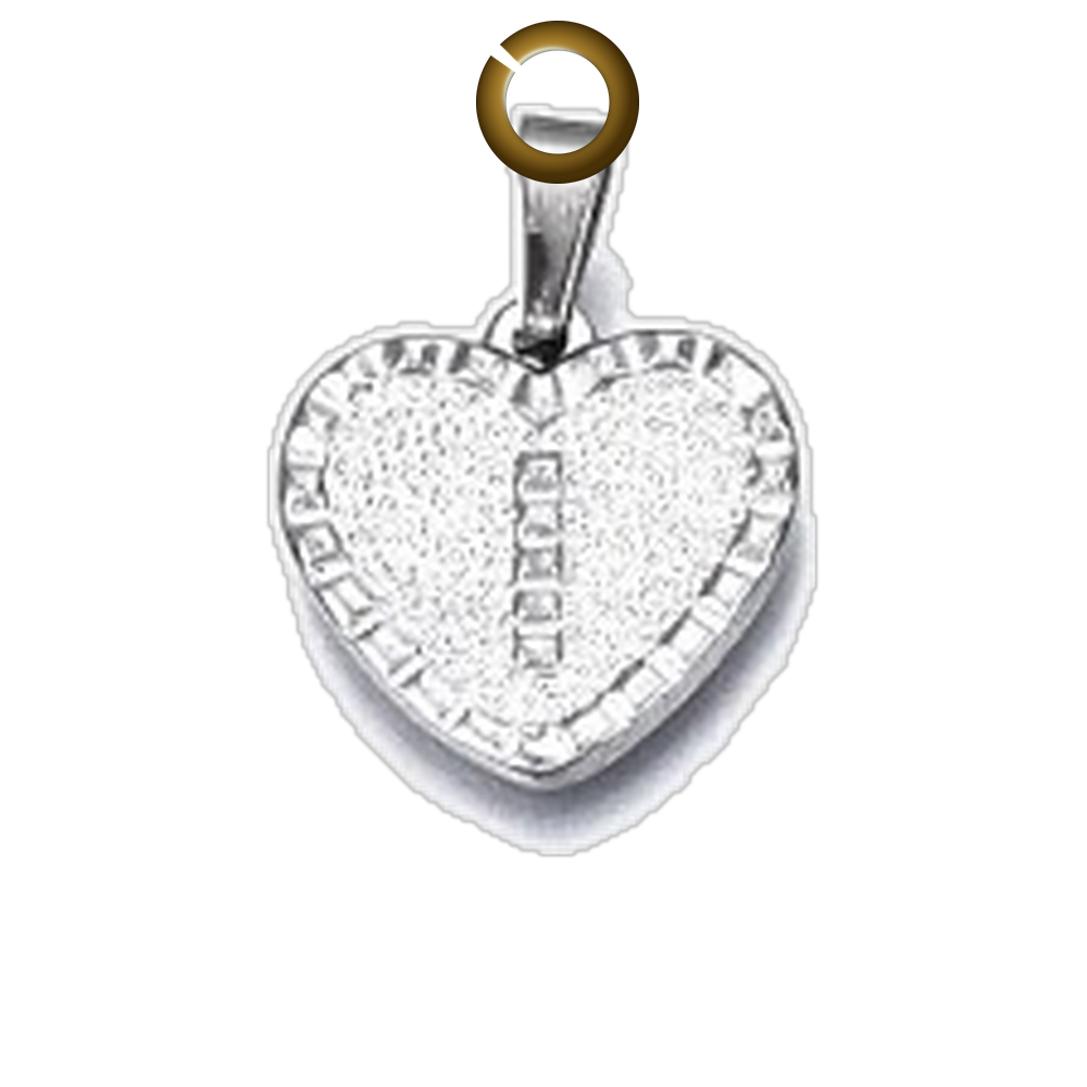 Heart Letter Charm - I charm with jump ring
