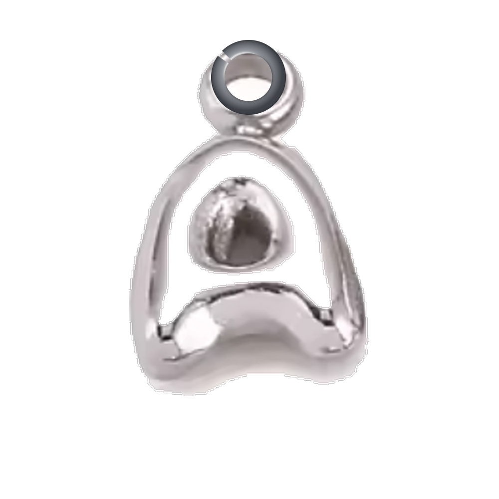 Silver Bubble Letter Charm - A charm with jump ring
