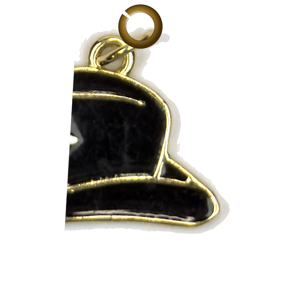 Enamel Cowboy Hat Charm - Black charm with jump ring