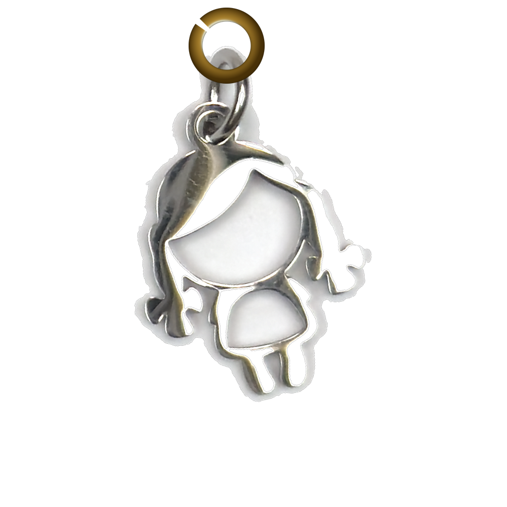 Kid Charm - Girl charm with jump ring