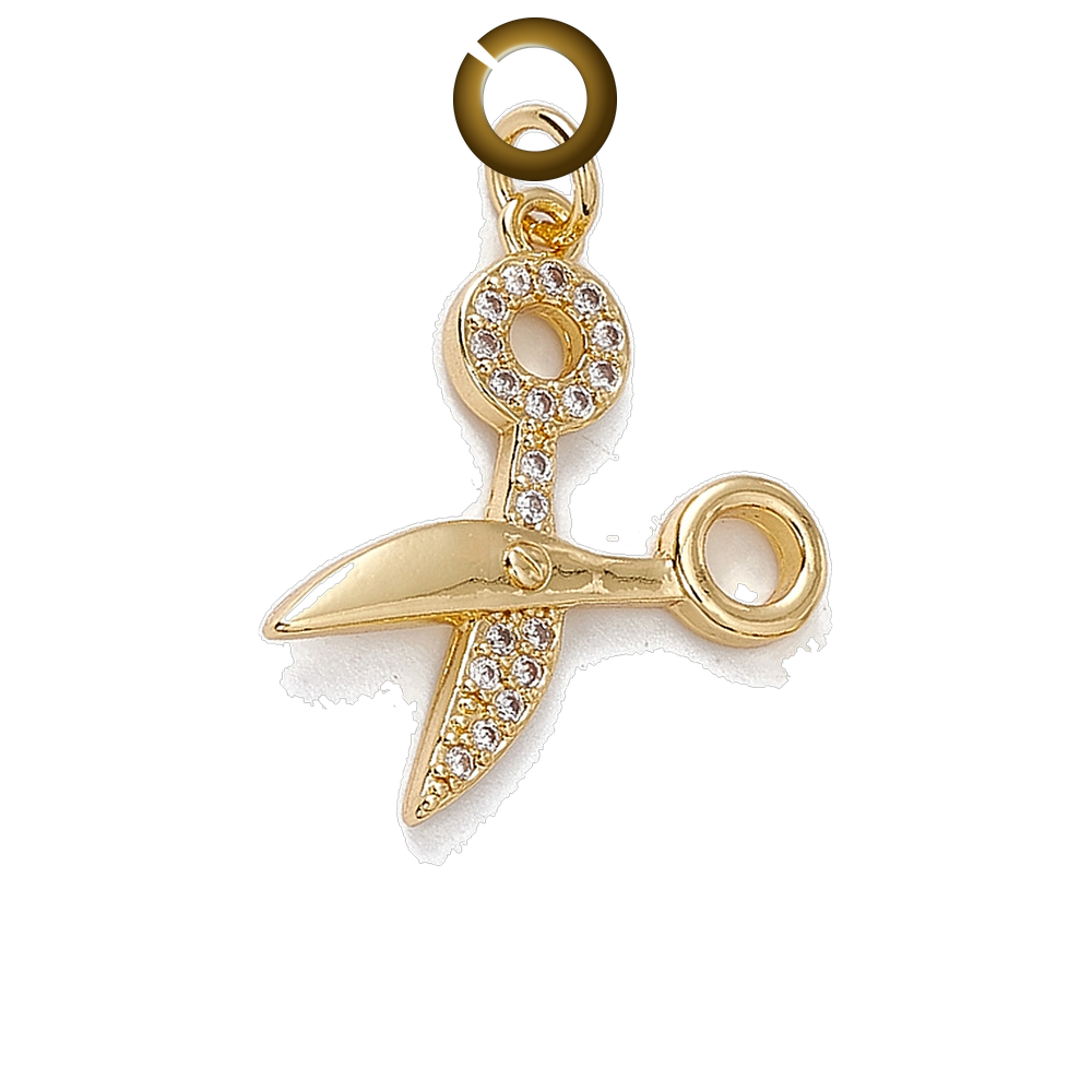 Scissors Charm charm with jump ring