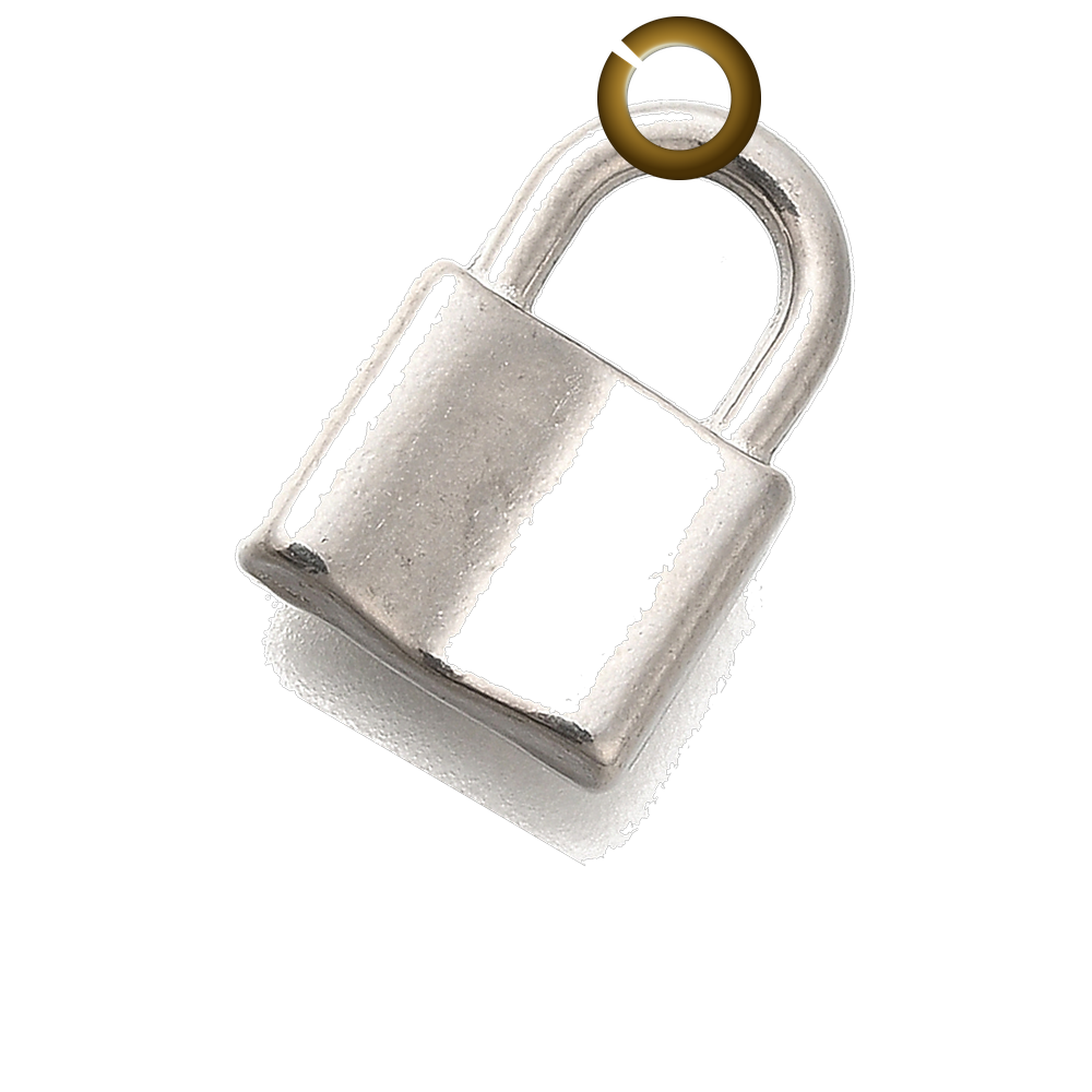 Padlock Charm charm with jump ring