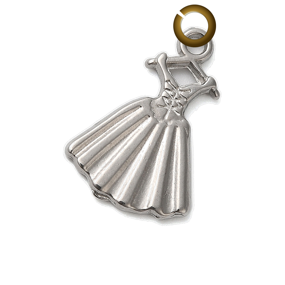 Dress Charm charm with jump ring