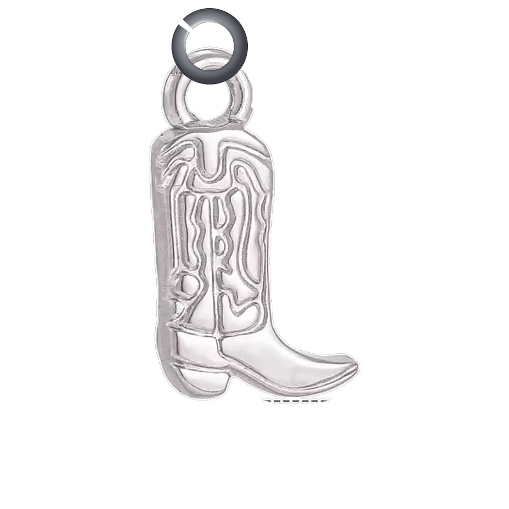 Boot Charm - Silver charm with jump ring