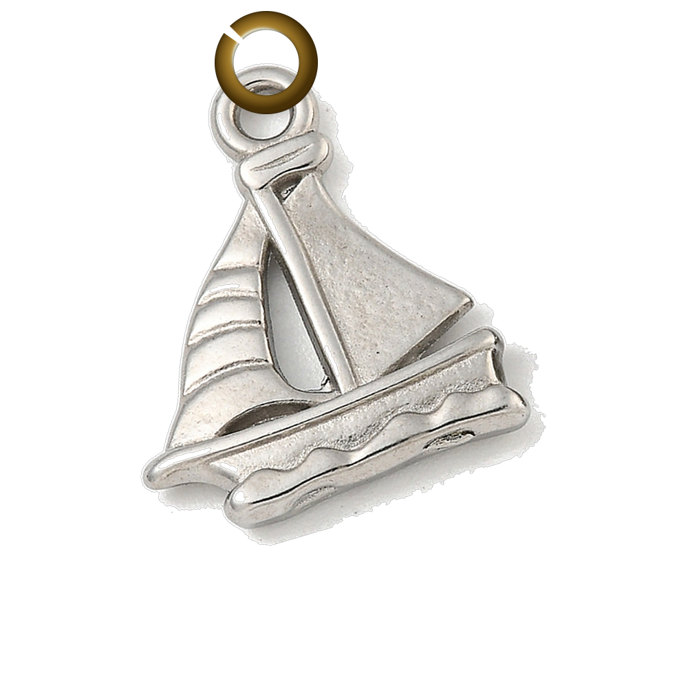 Sailboat Charm - Silver charm with jump ring