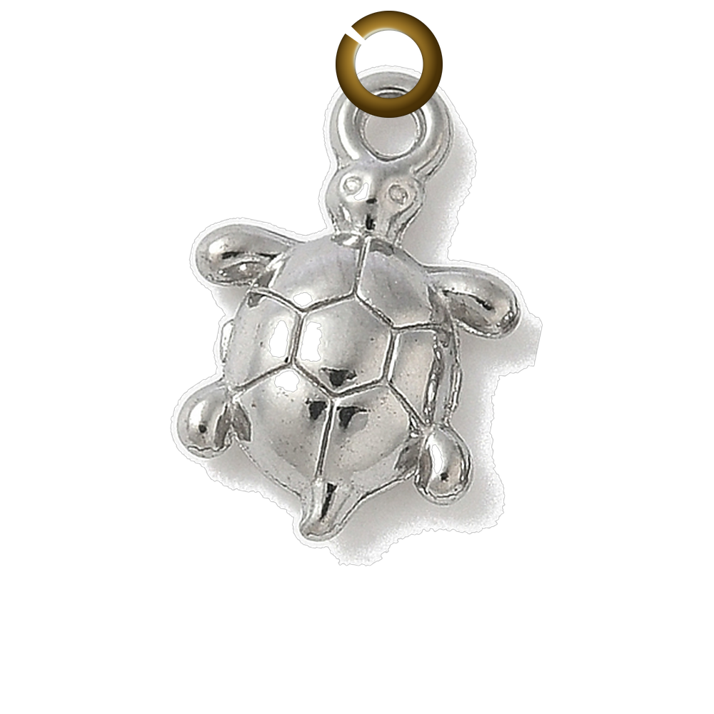 Turtle Charm - Silver charm with jump ring