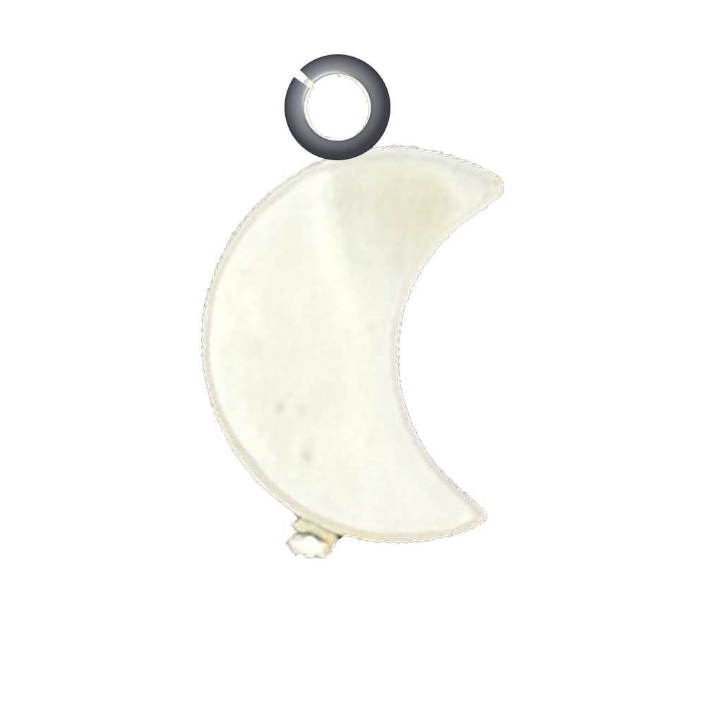Mother of Pearl Moon Charm - Silver charm with jump ring