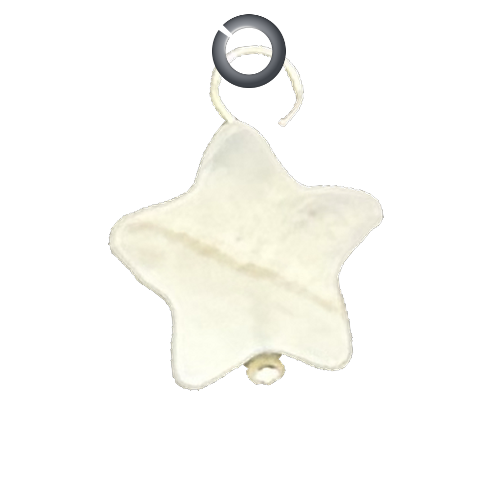 Mother of Pearl Star Charm - Silver charm with jump ring