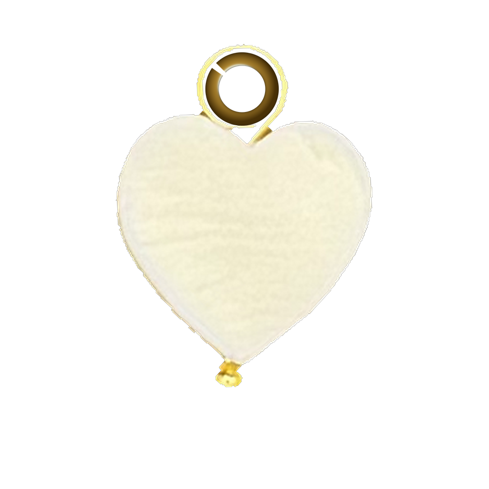 Mother of Pearl Heart Charm - Gold charm with jump ring