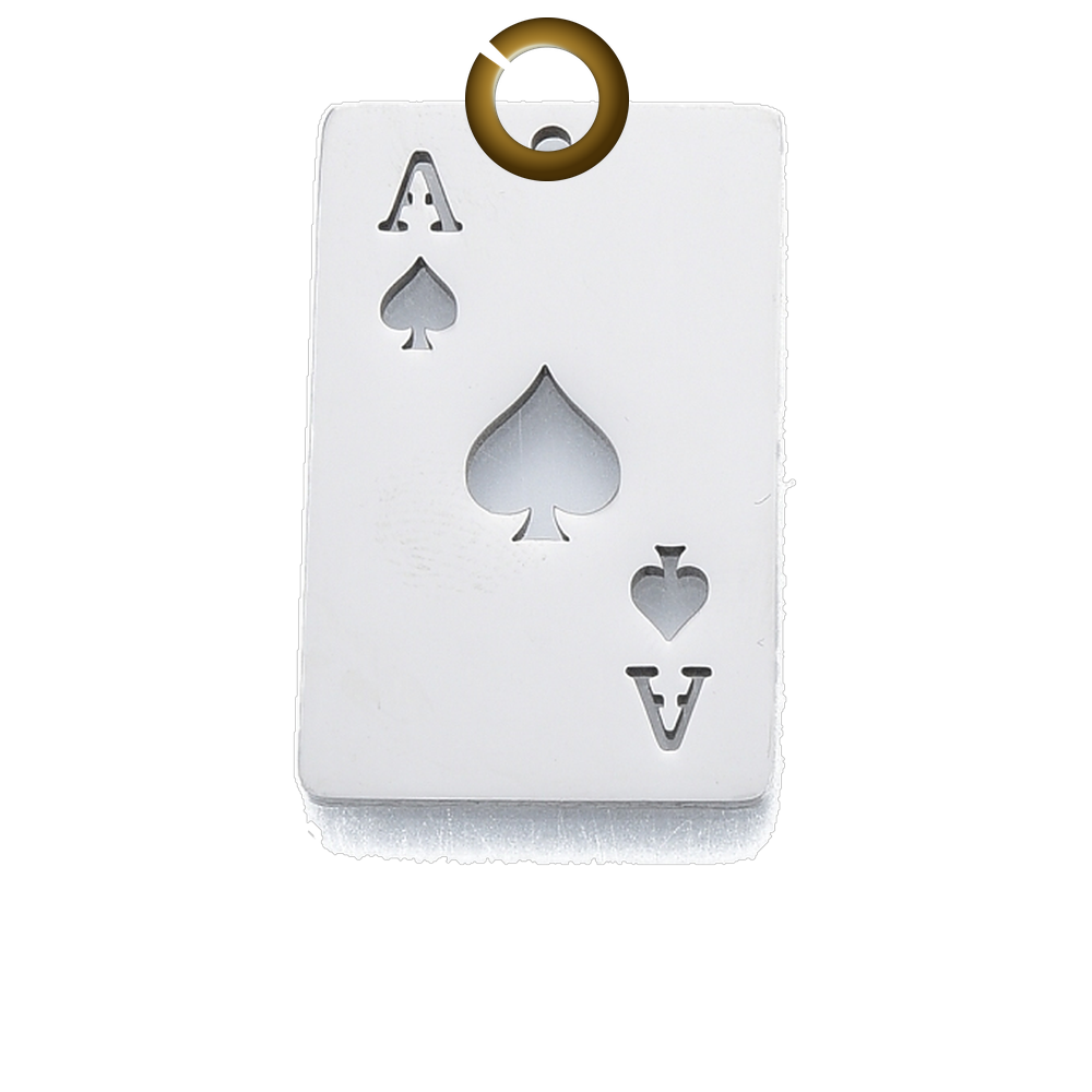 Ace of Spades Cutout Charm charm with jump ring