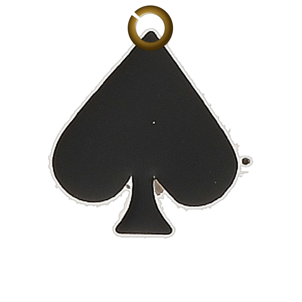 Ace of Spades Charm - Black charm with jump ring