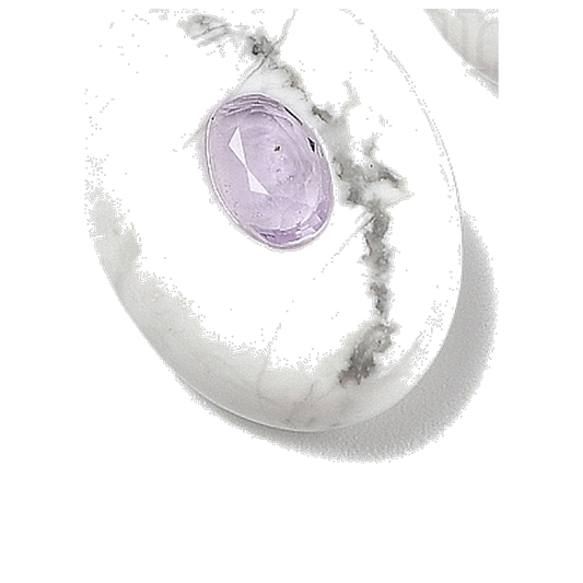 Charm - Oval Stone Charm - Howlite
