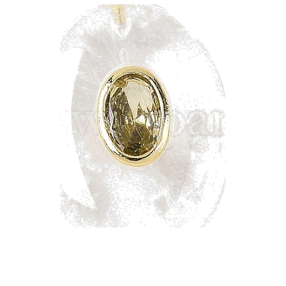 Charm - Oval Stone Charm - Quartz Crystal