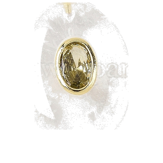 Charm - Oval Stone Charm - Quartz Crystal