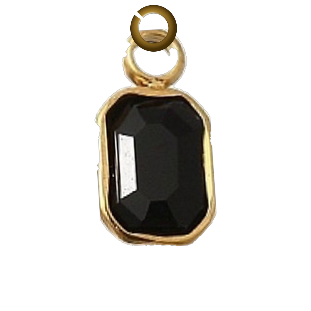 ENS-STN038-JET charm with jump ring