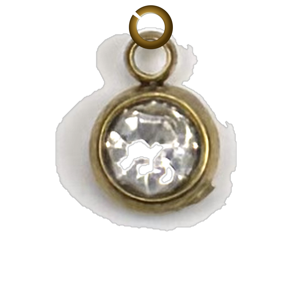 ENS-STN039-CRY charm with jump ring