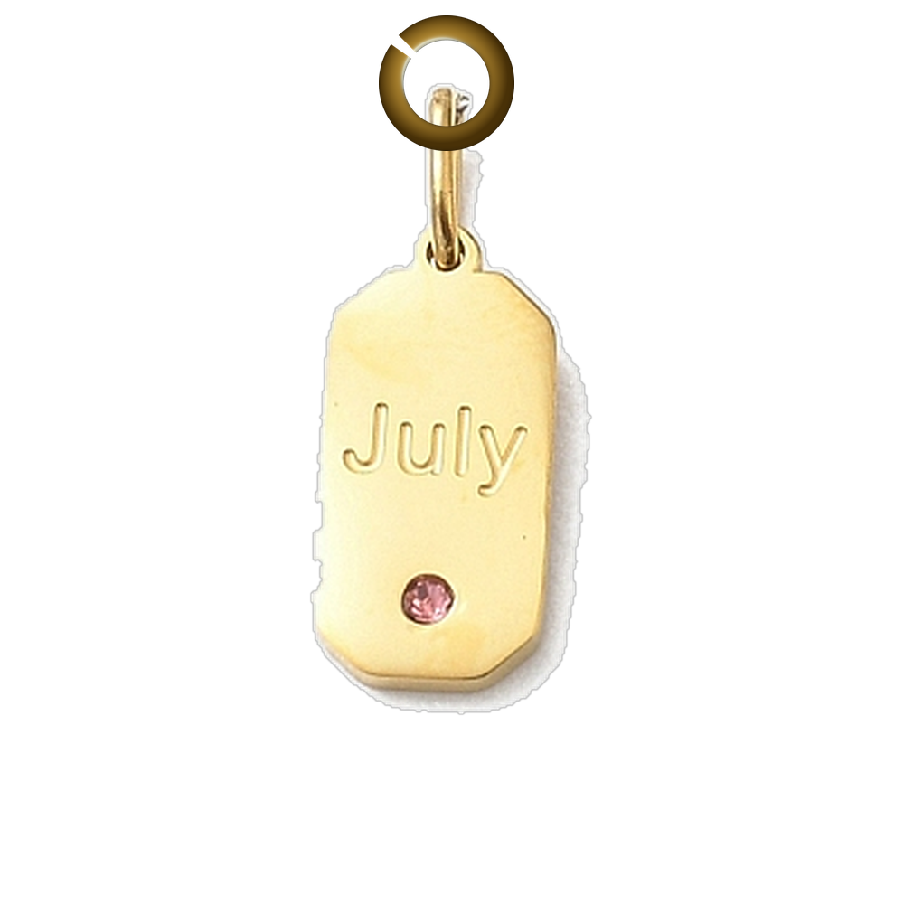 Month Birthstone Charm - July charm with jump ring