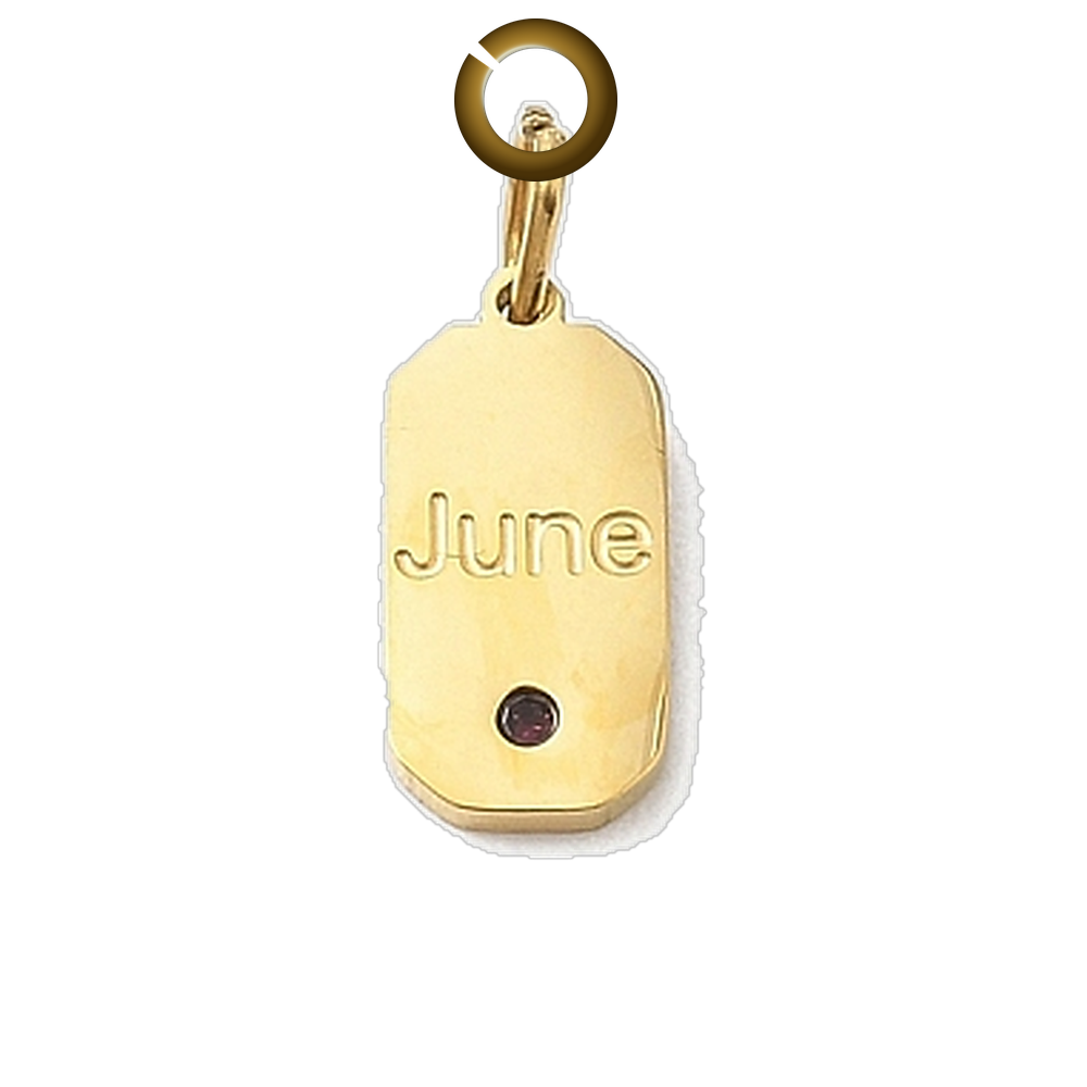 Month Birthstone Charm - June charm with jump ring