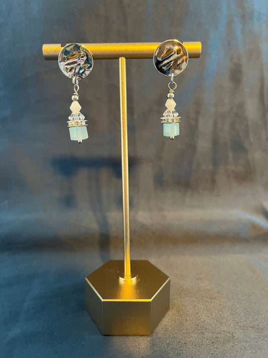 Elegant Blue & Silver Earrings | Women's Earrings | Earrings for Her | Work Earrings | Minimalistic Earrings | Sparkle Sexy Blue Earrings