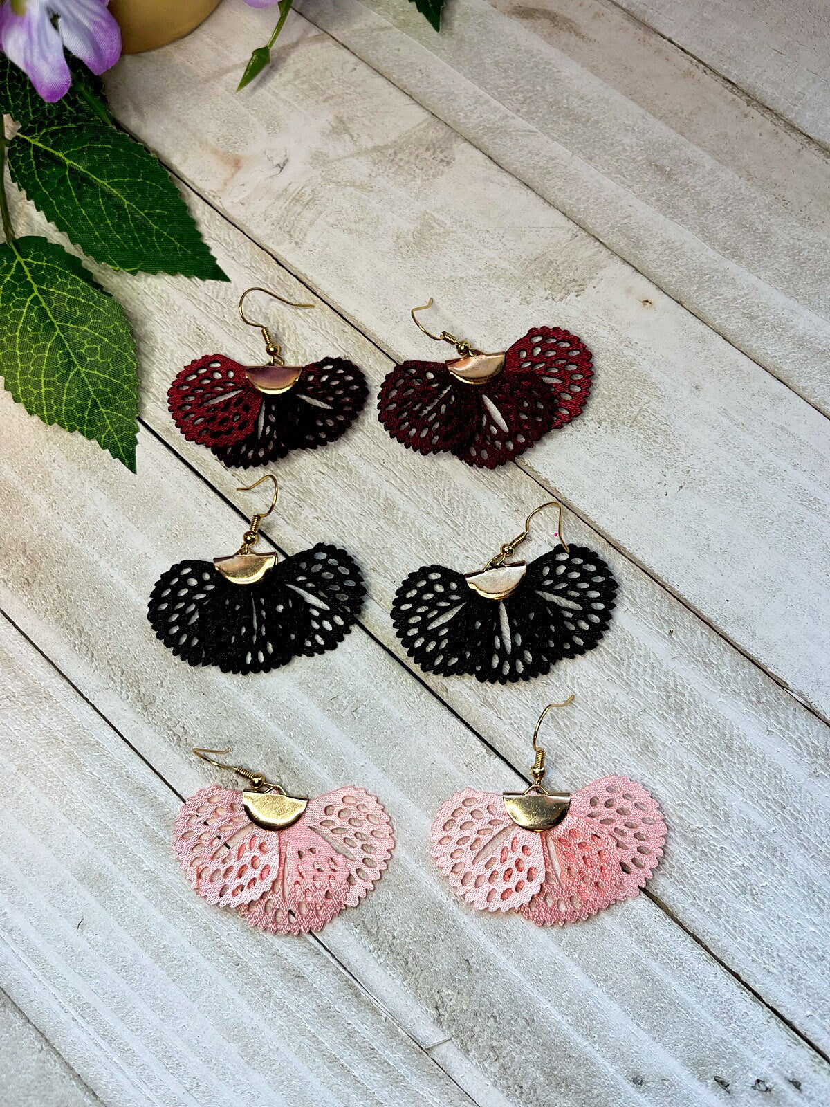 Faux Leather Fan Shape Tassel Earrings | Tassel Silk Fan Earrings | Gold Earrings for Women | Fringe Tassel Earrings Colorful | Suede Fan |
