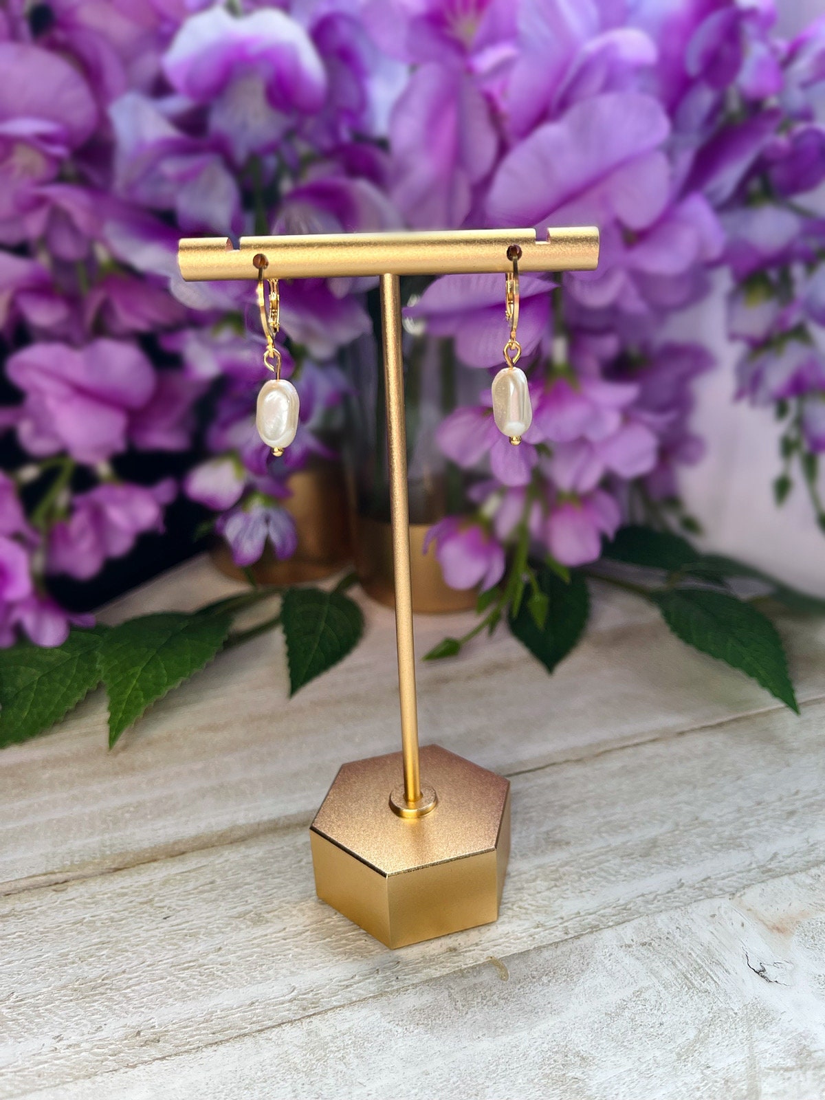 Pearl Huggie Hoop Earrings | Minimalist Pearl Earrings for Women | Heart Shaped Pearls | Simple Huggies Layered Earrings | Pearl Drop |