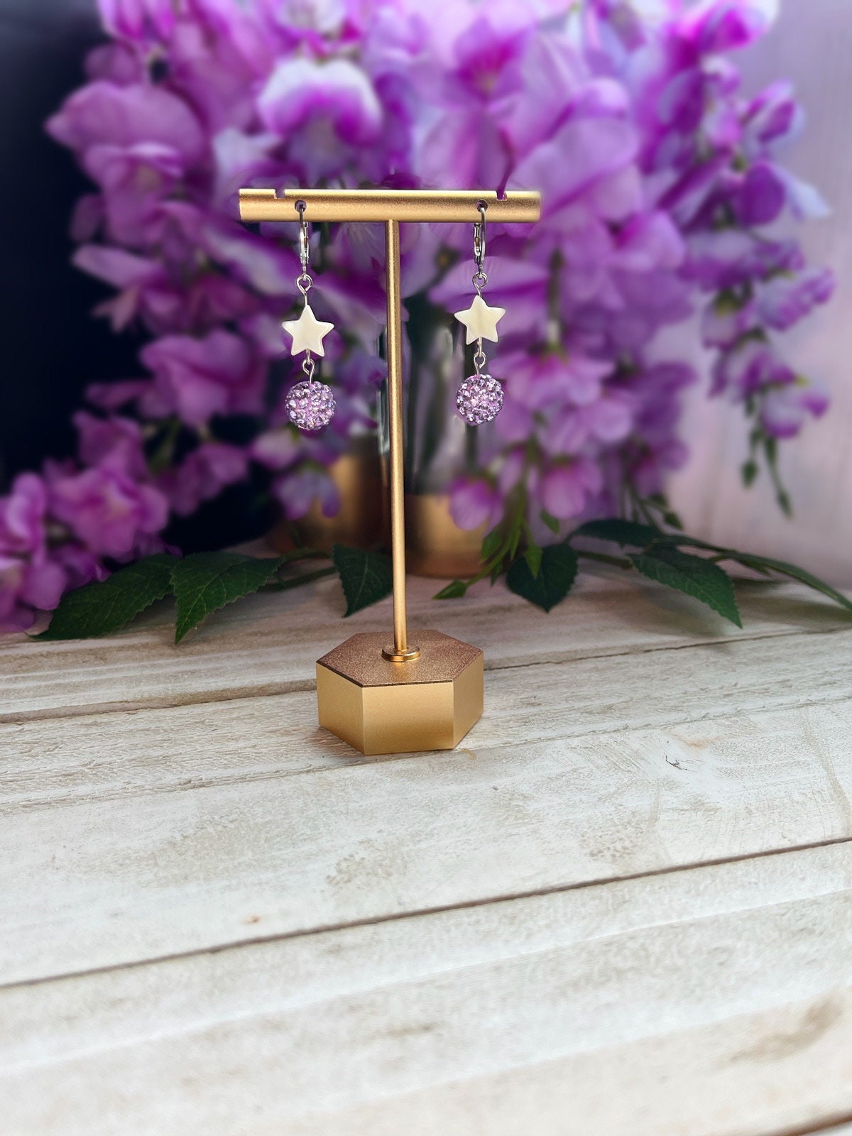 Pearl Rhinestone Ball Earrings | Sparkling Huggie Hoop Earrings for Women | Gold Silver Huggie Hoop Earrings | Purple and Black Earrings |
