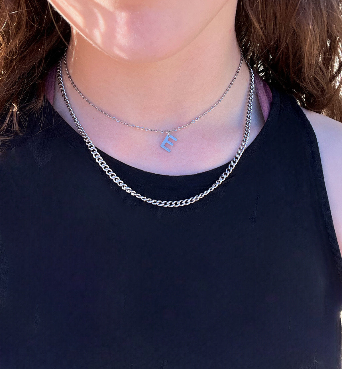 Stainless Steel Initial Necklace | Letter Initial | Gold or Silver | Gifts for Her | Dainty Layer-able Chain Necklace Women | Non-Tarnish |
