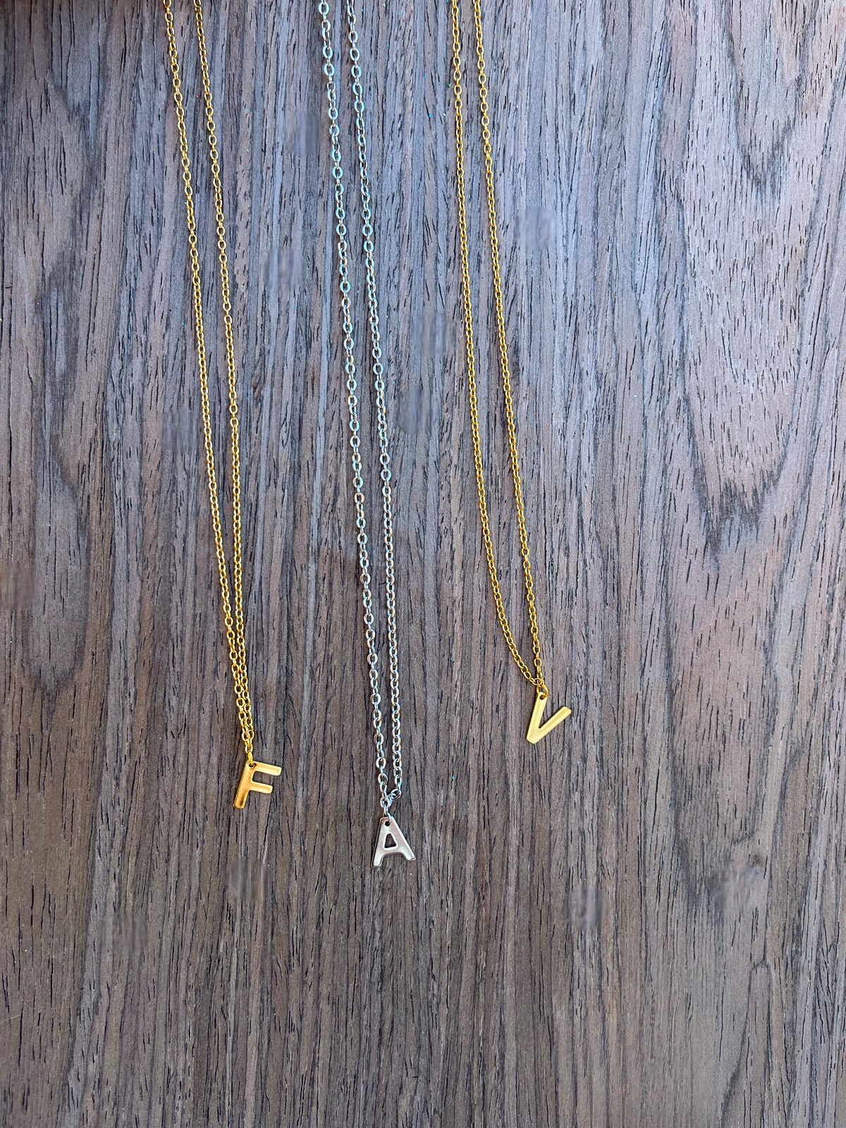 Stainless Steel Initial Necklace | Letter Initial | Gold or Silver | Gifts for Her | Dainty Layer-able Chain Necklace Women | Non-Tarnish |